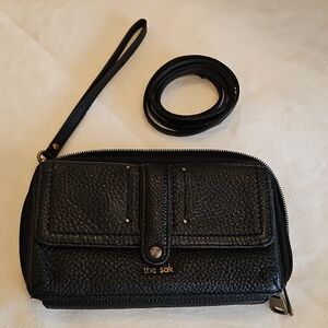 The Sak Textured Black Wristlet